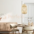 Lampa wisząca boho rattanowa ARONA NATURAL 1xE14 40cm Milagro ML0353 - 4