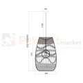 Lampa wisząca boho rattanowa ARONA NATURAL 1xE14 40cm Milagro ML0353 - 5
