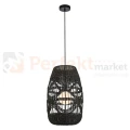 Lampa wisząca Arona boho rattanowa czarna1xG9 fi 25cm Milagro ML0354