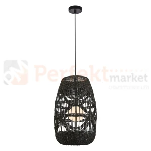 Lampa wisząca Arona boho rattanowa czarna 1xG9 fi 25cm Milagro ML0354