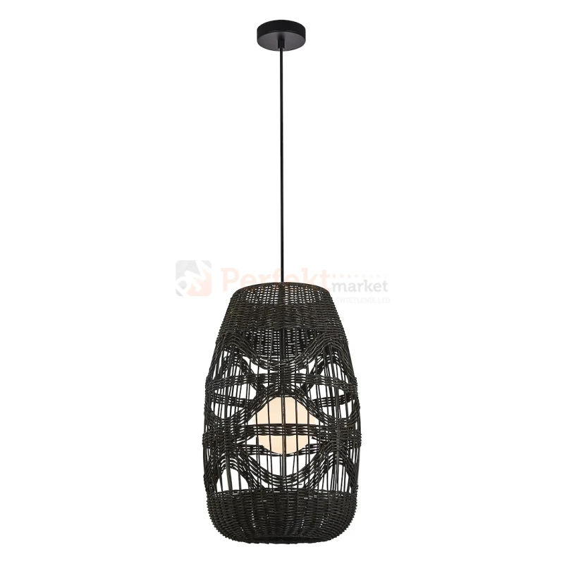 Lampa wisząca Arona boho rattanowa czarna1xG9 fi 25cm Milagro ML0354 - 6