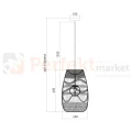 Lampa wisząca Arona boho rattanowa czarna1xG9 fi 25cm Milagro ML0354 - 5