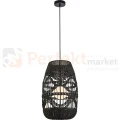 Lampa wisząca Arona boho rattanowa czarna1xG9 fi 25cm Milagro ML0354 - 6