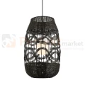 Lampa wisząca boho rattanowa ARONA czarna 1xE14 40cm Milagro ML0355