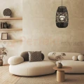 Lampa wisząca boho rattanowa ARONA czarna 1xE14 40cm Milagro ML0355 - 4