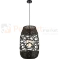 Lampa wisząca boho rattanowa ARONA czarna 1xE14 40cm Milagro ML0355 - 6