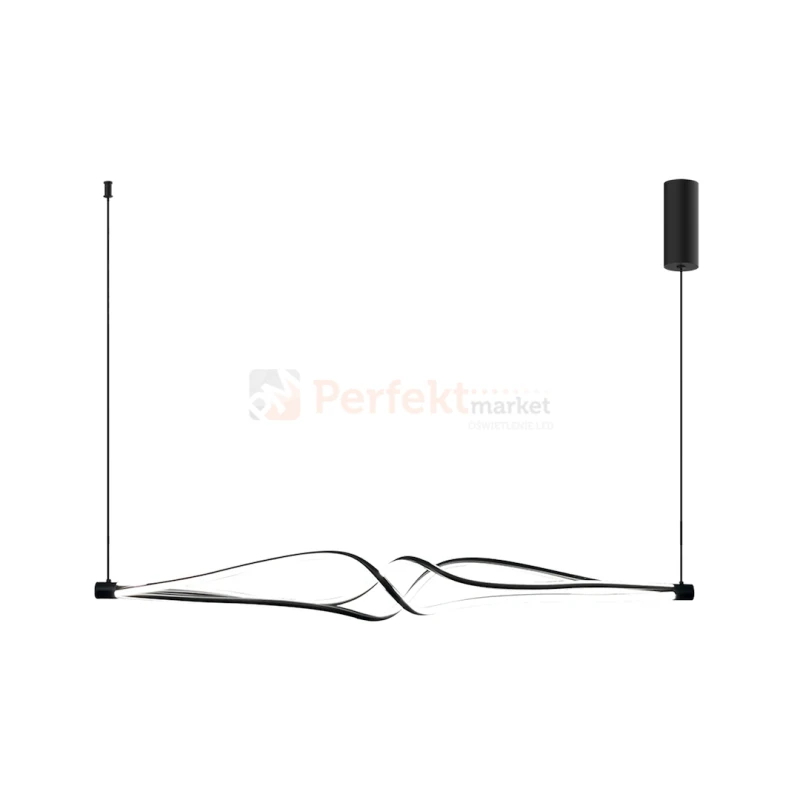 Lampa wisząca LED spiralna czarna TWISTER 56W 4000K Milagro ML1189 - 6