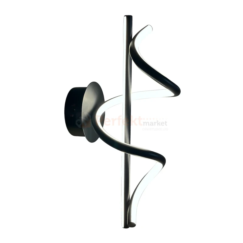 Kinkiet  LED spiralny nowoczesny czarny TWIST 12W 4000K ML1058 Milagro - 5
