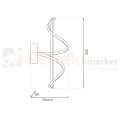 Kinkiet  LED spiralny nowoczesny czarny TWIST 12W 4000K ML1058 Milagro - 4