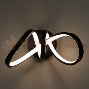 Kinkiet spiralny nowoczesny LED czarny Tesoro 15W 4000K Milagro ML1052