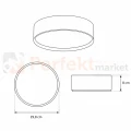 Plafon sufitowy LED RANT 30 CCT ściemnialny Azzardo wymiary.webp