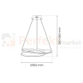 Lampa wisząca LED spiralna LUCERO CHROME 48W LED ML7949 (ML7949) - 6