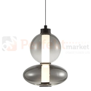 Lampa wisząca DAPHNE SMOKED szklane kule dymione nowoczesna 12W 3000K Milagro