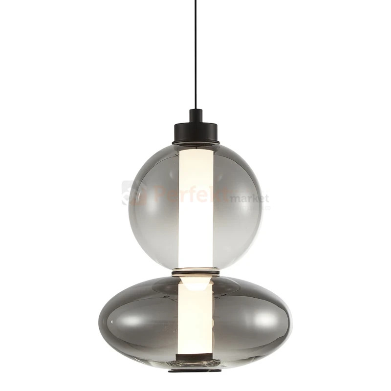 Lampa wisząca DAPHNE SMOKED szklane kule dymione nowoczesna 12W 3000K Milagro - 6