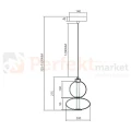 Lampa wisząca DAPHNE SMOKED szklane kule dymione nowoczesna 12W 3000K Milagro - 5