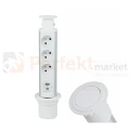 Gniazdo meblowe wysuwane LIFT BOX 3x230V + 1xUSB-A + 1xUSB-C białe perfekt market olsztyn