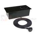 Gniazdo meblowe otwierane ZOEBOX 1x230V + 1xUSB-A + 1xUSB-C z ładowarką indukcyjną czarne perfekt market olsztyn