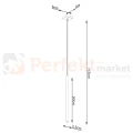 Lampa wisząca PASTELO złota tuba rurka 1xG9 SL.1170 Sollux Lighting - 5