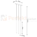 Lampa wisząca PASTELO złota 3xG9 SL.1171 Sollux Lighting - 5