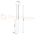 Lampa wisząca PASTELO złota 3xG9 SL.1172 Sollux Lighting - 5