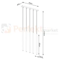 Lampa wisząca PASTELO złota 5xG9 SL.1173 Sollux Lighting - 5