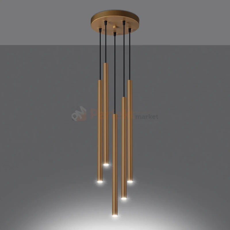 Lampa wisząca PASTELO złota 5xG9 SL.1174 Sollux Lighting - 9