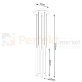 Lampa wisząca PASTELO złota 5xG9 SL.1174 Sollux Lighting - 5