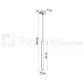 Lampa wisząca PASTELO złoty połysk 1xG9 SL.1195 Sollux Lighting - 5