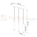 Lampa wisząca LAGOS złoty połysk 3xGU10 SL.1201 Sollux Lighting - 5