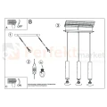 Lampa wisząca LAGOS złoty połysk 3xGU10 SL.1201 Sollux Lighting - 6