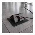 Gniazdo podłogowe otwierane FLOOR BOX 1x230V Schuko + 1xUSB-A + 1xUSB-C Power Delivery 20W czarne perfekt market olsztyn