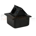 Gniazdo podłogowe otwierane FLOOR BOX 1x230V Schuko + 1xUSB-A + 1xUSB-C Power Delivery 20W czarne perfekt market olsztyn