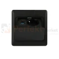 Gniazdo podłogowe otwierane FLOOR BOX 1x230V Schuko + 1xUSB-A + 1xUSB-C Power Delivery 20W czarne perfekt market olsztyn