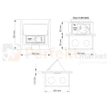 Gniazdo podłogowe otwierane FLOOR BOX 1x230V Schuko + 1xUSB-A + 1xUSB-C Power Delivery 20W czarne perfekt market olsztyn