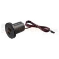 Ładowarka USB A+C 12V DC montowana w płycie meblowej czarna perfekt market olsztyn