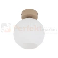 Lampa sufitowa w stylu skandynawskim z kloszem z ryflowanego szkła VIRLO drewniana 11357 perfekt market olsztyn