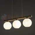 Lampa wisząca w stylu skandynawskim z kloszem z ryflowanego szkła na listwie VIRLO 11079 perfekt market olsztyn