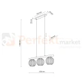 Lampa wisząca w stylu skandynawskim z kloszem z ryflowanego szkła na listwie VIRLO 11079 perfekt market olsztyn