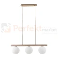 Lampa wisząca w stylu skandynawskim z kloszem z ryflowanego szkła na listwie VIRLO 11079 perfekt market olsztyn