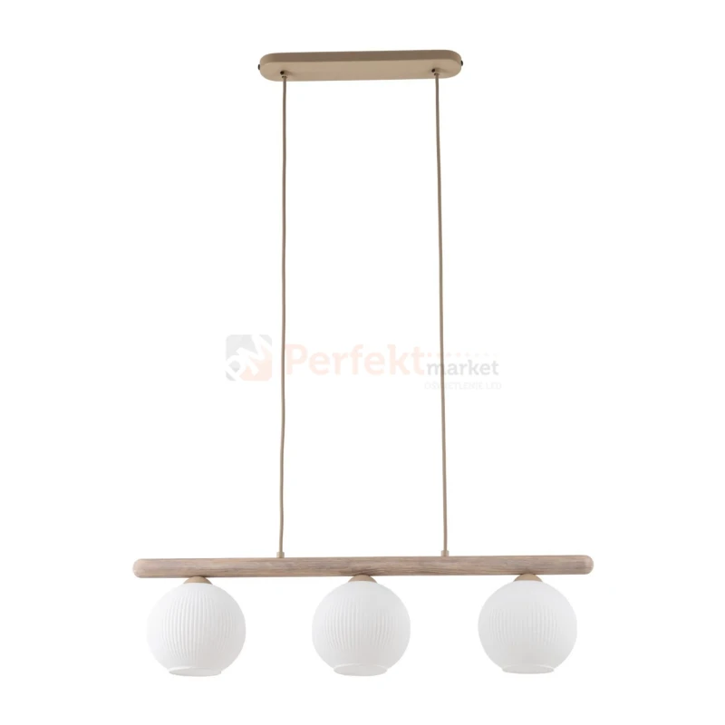 Lampa wisząca w stylu skandynawskim z kloszem z ryflowanego szkła na listwie VIRLO 11079 perfekt market olsztyn