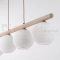 Lampa wisząca w stylu skandynawskim z kloszem z ryflowanego szkła na listwie VIRLO 11080 perfekt market olsztyn