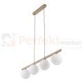 Lampa wisząca w stylu skandynawskim z kloszem z ryflowanego szkła na listwie VIRLO 11080 perfekt market olsztyn