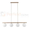 Lampa wisząca w stylu skandynawskim z kloszem z ryflowanego szkła na listwie VIRLO 11080 perfekt market olsztyn