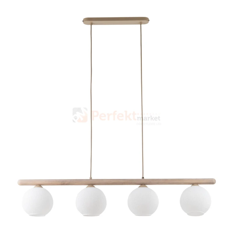 Lampa wisząca w stylu skandynawskim z kloszem z ryflowanego szkła na listwie VIRLO 11080 perfekt market olsztyn