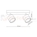 Listwa ruchoma Kendal 2xGX53 IP20 transparentny/czarny perfekt market olsztyn