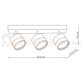 Listwa ruchoma Kendal 3xGX53 IP20 transparentny/czarny perfekt market olsztyn
