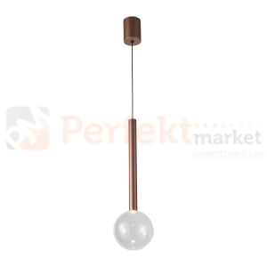 Lampa wisząca kula Alinos LED 6W 200lm 3000K IP20 transparentna/miedziana