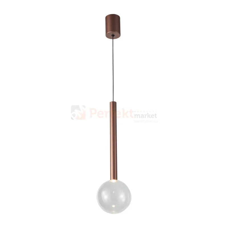 Lampa wisząca kula Alinos LED 6W 200lm 3000K IP20 transparentna/miedziana perfekt market olsztyn