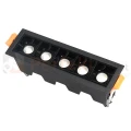 Oprawa liniowa podtynkowa PREMIUM JDL-5T 10W 3000K czarna (1).webp