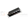 Oprawa liniowa podtynkowa TETRIX Azzardo AZ6276 podtynkowa gips 5W CCT czarna.webp